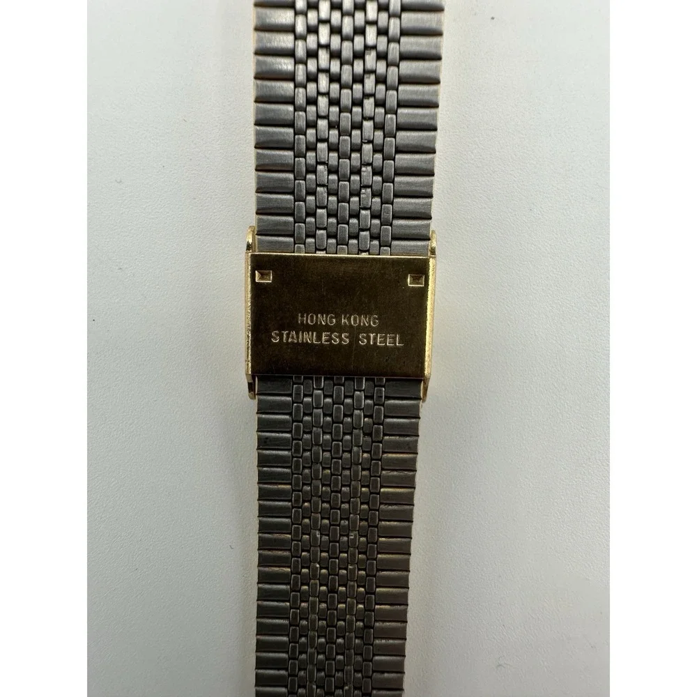 Vintage Benrus Diamond Quartz Gold Tone Square Watch Mens Japan Movt